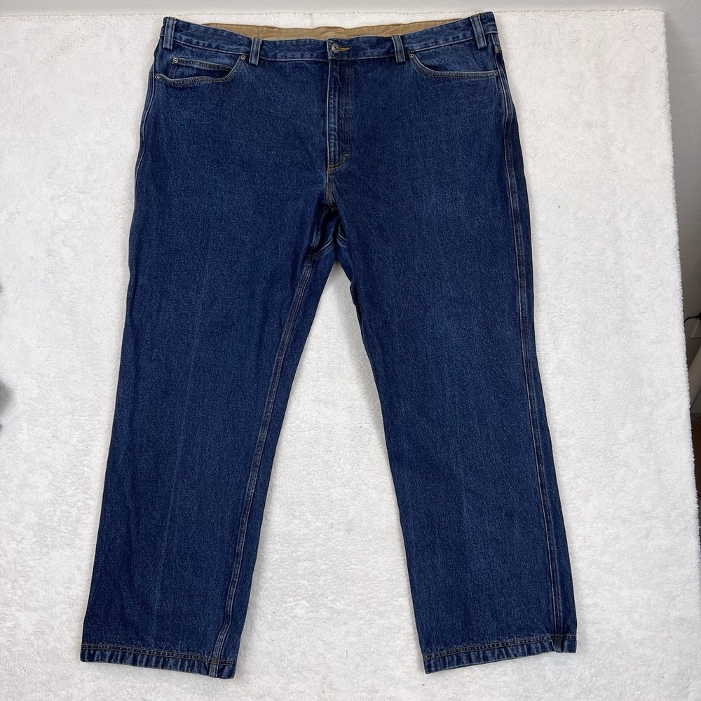 Duluth Trading Co Ballroom Jeans Men's Size 48x32 Blue Denim Straight‎ Leg